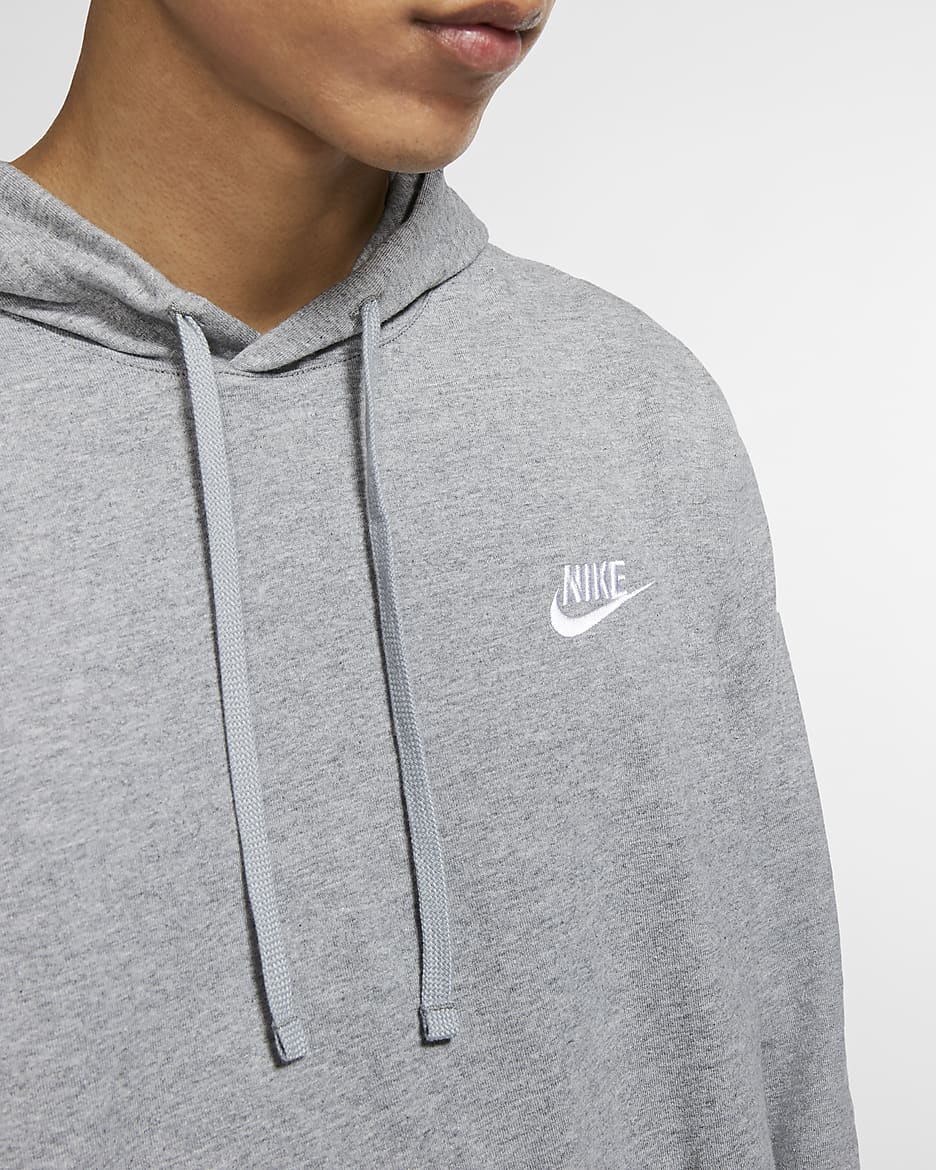 Nike Sportswear® AW77 26° Fleece Raglan Sleeve Pullover top Hoodie in Grey Ⓛ *BNWOT